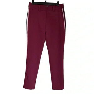 Pink Tartan Crepe Cocktail  Pant - Wine colour sz 4